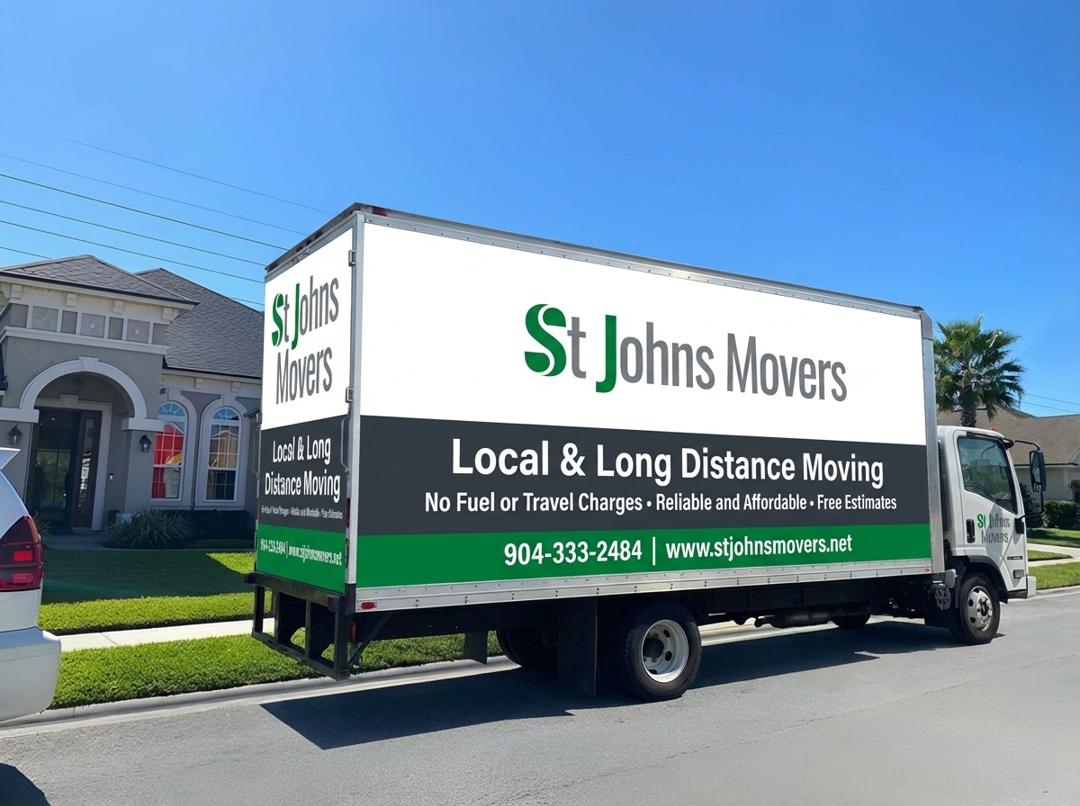 St. Johns Movers driving along the scenic SR-13 tree canopy corridor in Fruit Cove